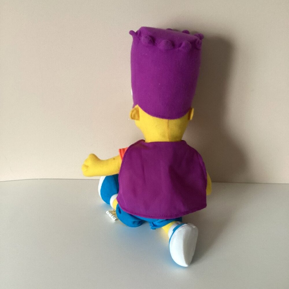 Bartman Bart Simpson Purple Mask & Cape Plush Toy Vintage 2005 Collectable - Picture 4 of 8